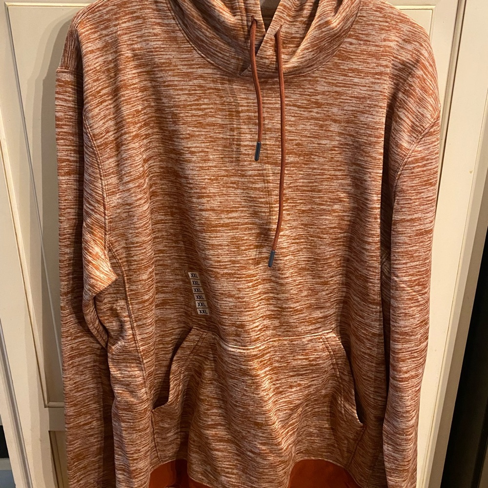 Costa Mens Marled Orange Cowl Neck Sweater NWOT